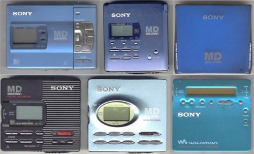 Four generations of Sony recorders... these are NOT ALL MINE ^_^