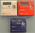 Sony MZ-R909 in silver, red, and blue [photo courtesy of Japan-Direct.com]
