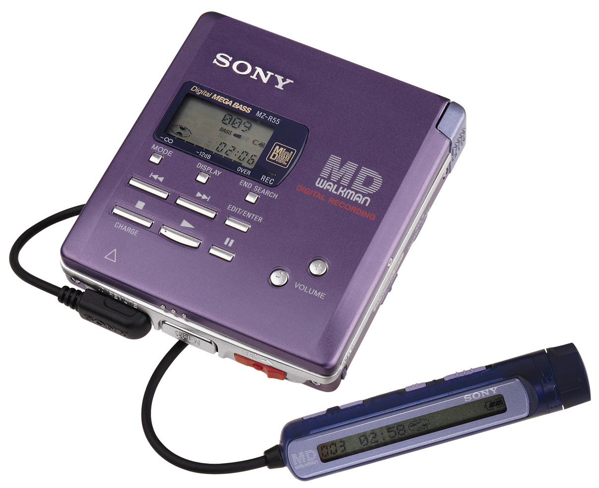 オーディオ機器SONY MD WALKMAN DIGITAL RECORDING MZ-R55