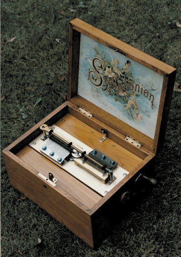 old wooden music box